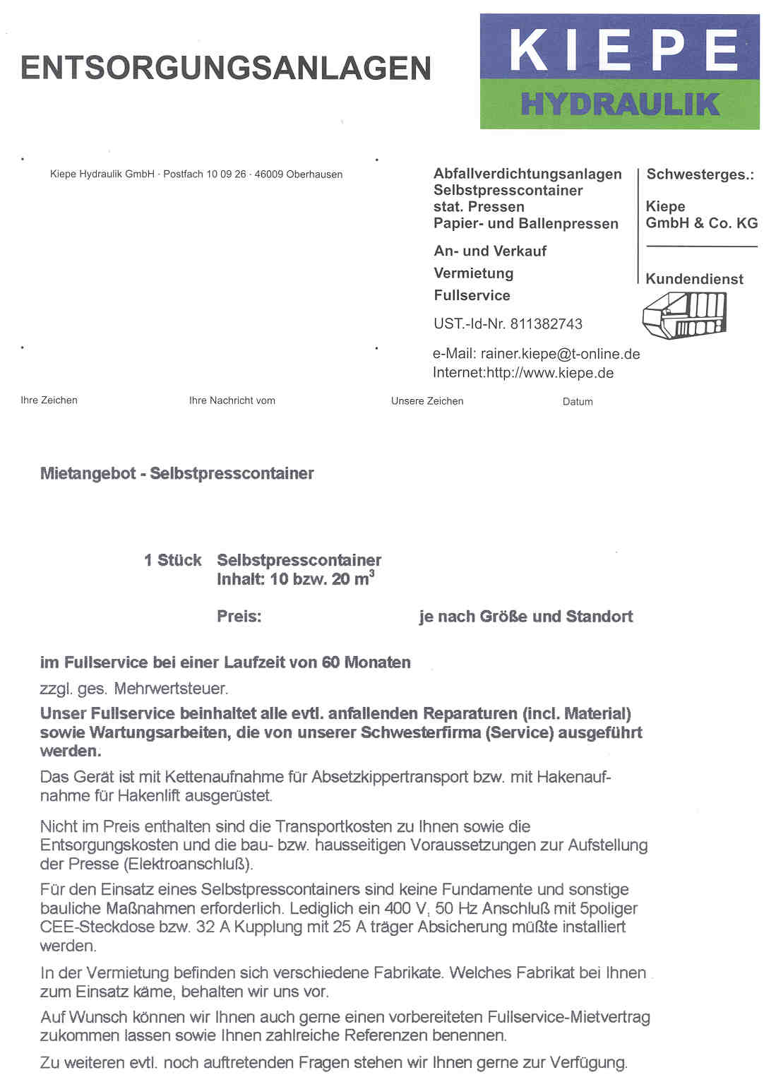 Vermietung